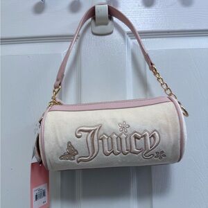 NWT Juicy Couture Juicy in the Sky in Barrel Bag in Soft White